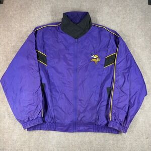 Vintage Unique Sports Generation NFL Vikings Purple Jacket Size 2XL